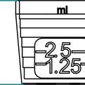 Kieliszek 5ml ze skalą 1-2-3-4-5ml i 1,25-2,5ml