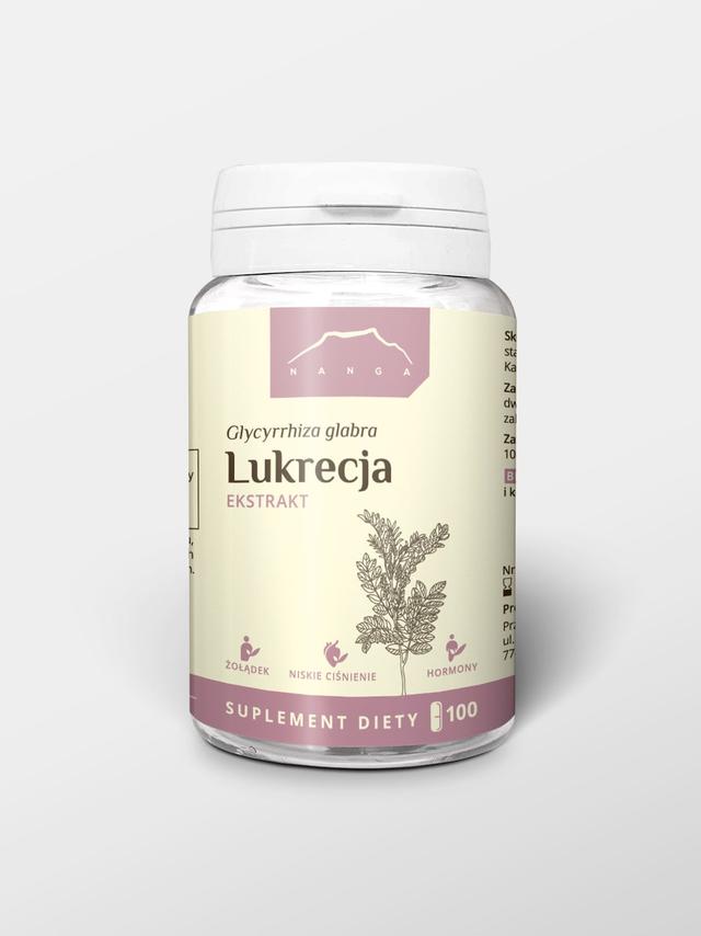 Lukrecja ekstrakt 100 kapsułek x 500 mg