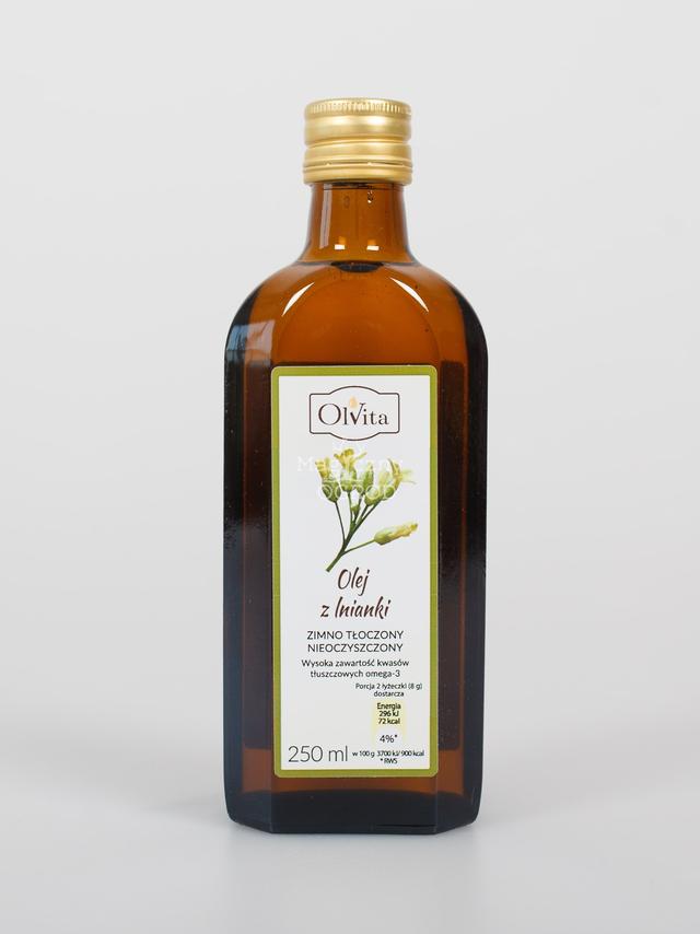 Olej z lnianki zimotłoczony Olvita 250ml