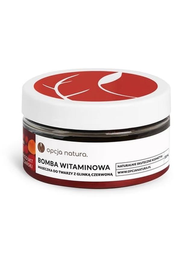 Bomba witaminowa maseczka do twarzy z glinką czerwoną Opcja Natura 100 ml