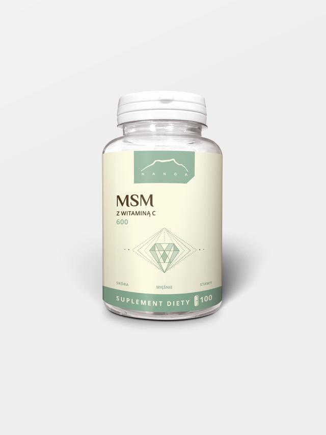 MSM z witaminą C 100 kapsułek x 600 mg