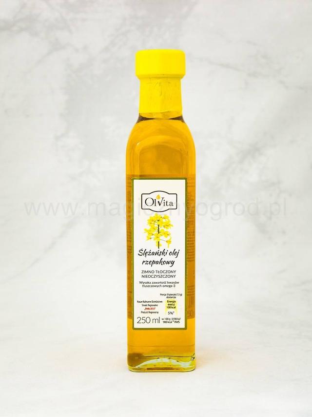 Olej rzepakowy zimnotłoczony Olvita 250ml
