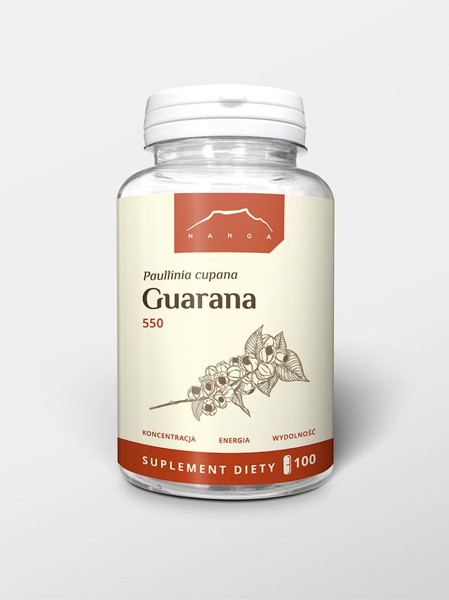 Guarana 22% ekstrakt 100 kapsułek x 550mg