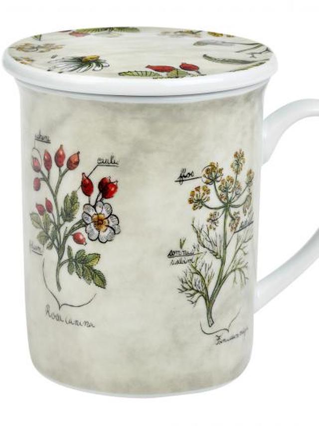 Kubek porcelanowy z zaparzaczem Botanica 250 ml