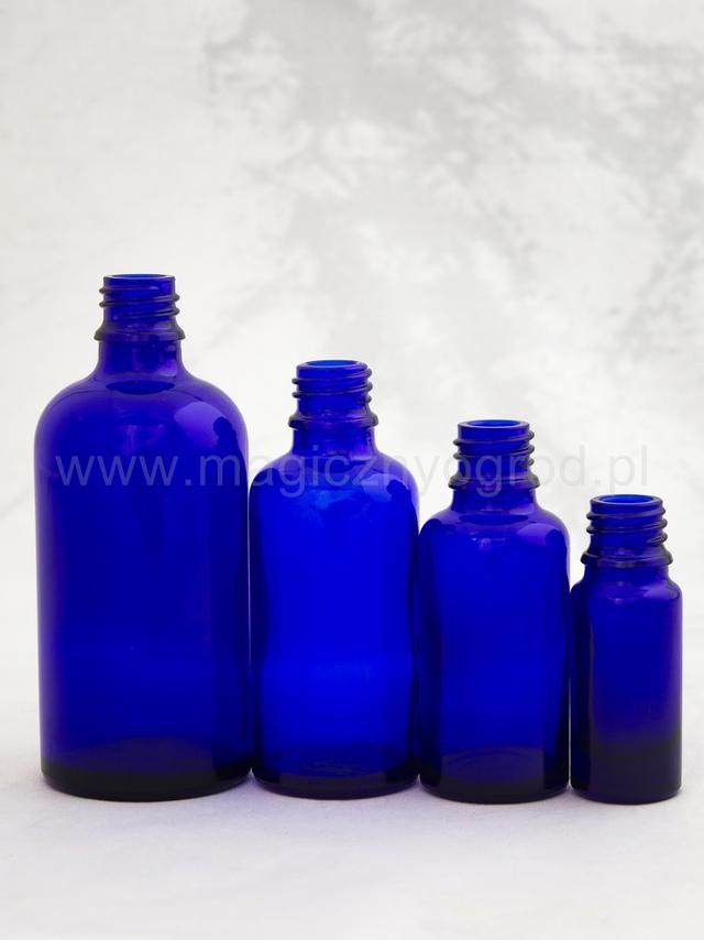 Butelka z niebieskiego szkła 10ml - 100ml  gwint 18mm