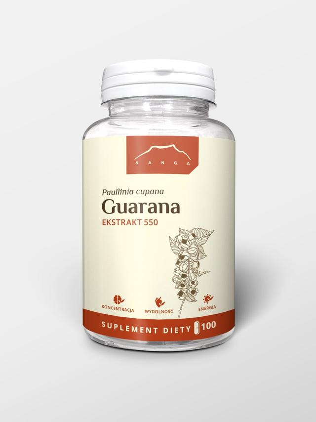 Guarana 22% ekstrakt 100 kapsułek x 550mg