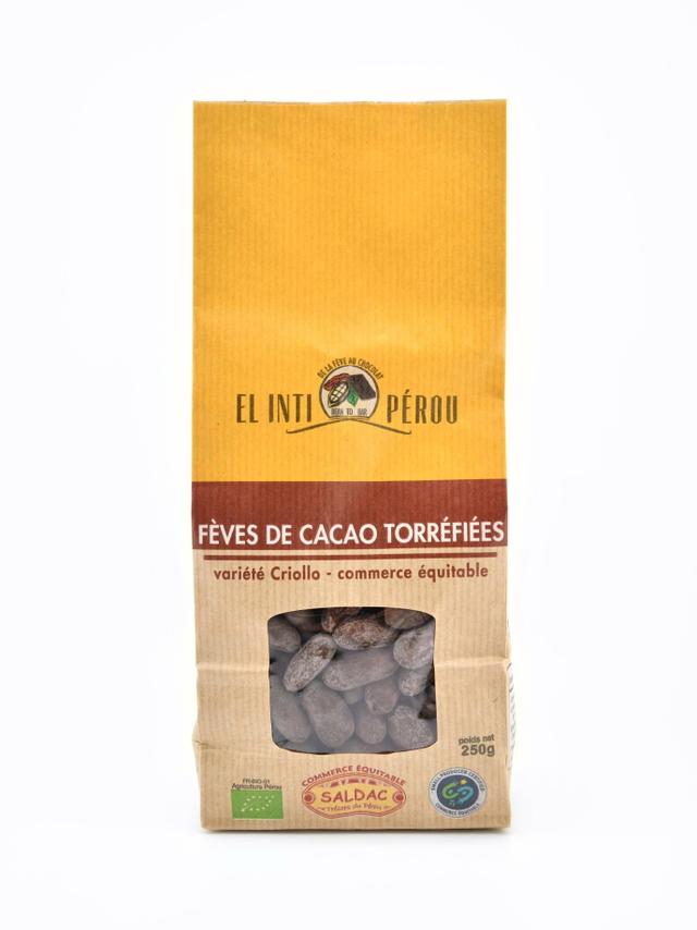 Kakao Criollo ziarno prażone Bio