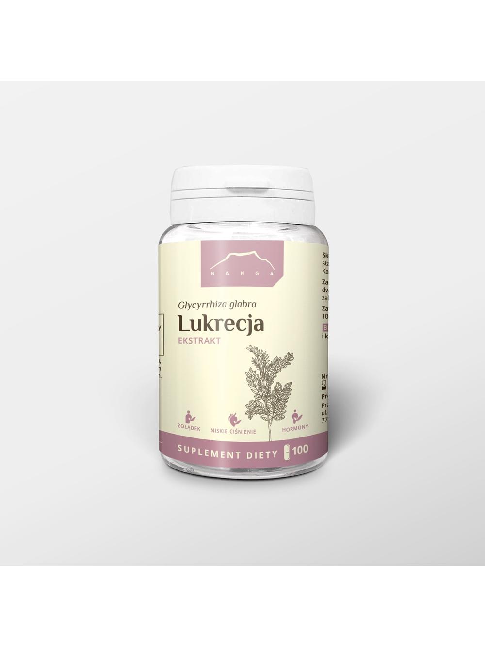Lukrecja ekstrakt 100 kapsułek x 500 mg