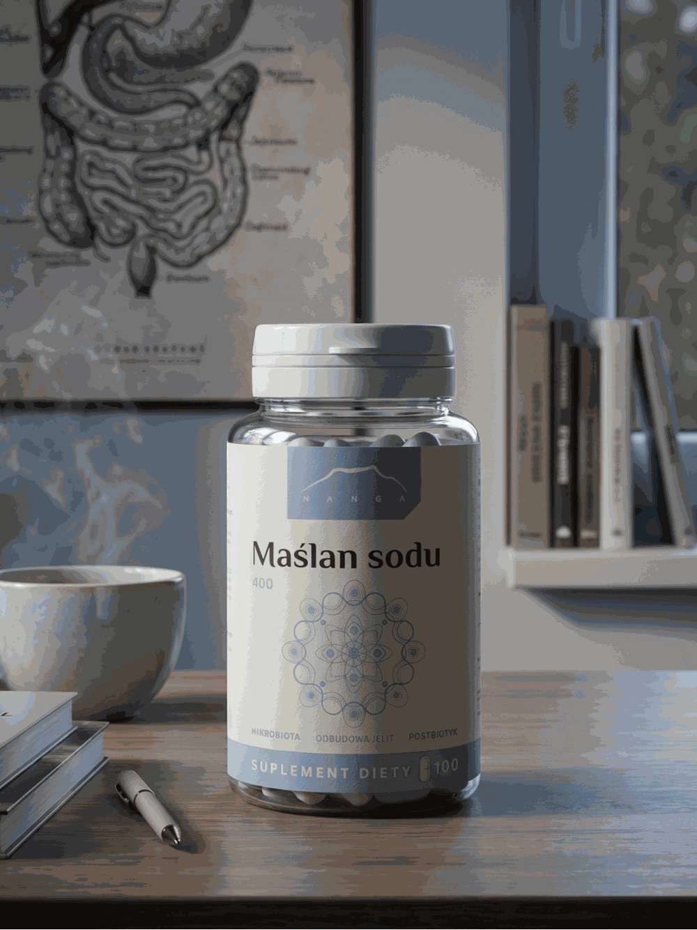Maślan sodu 100  kapsułek x 400 mg