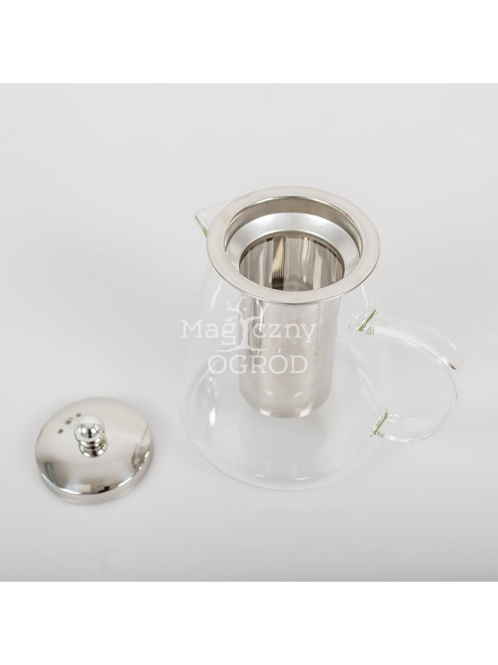Czajnik szklany z metalowym zaparzaczem 889-0407
