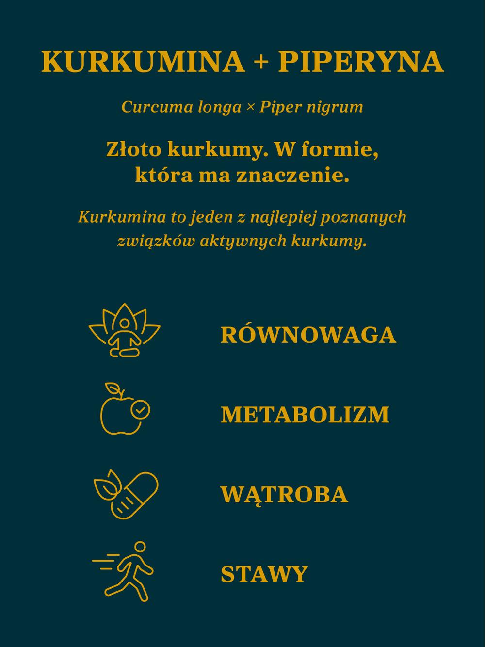 Kurkumina z piperyną ekstrakt 100 kapsułek x 500 mg