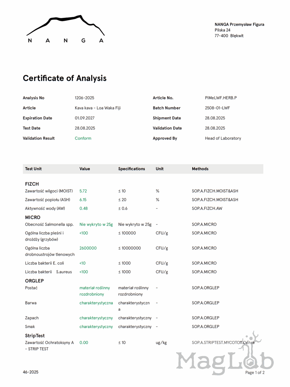 Kava kava Loa Waka Fiji
