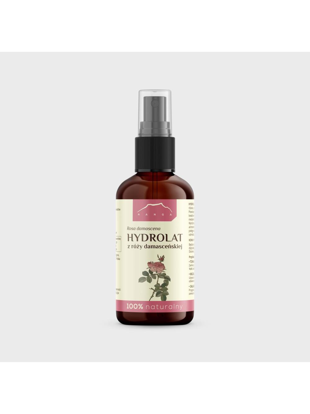 Hydrolat z róży damasceńskiej 100% Nanga