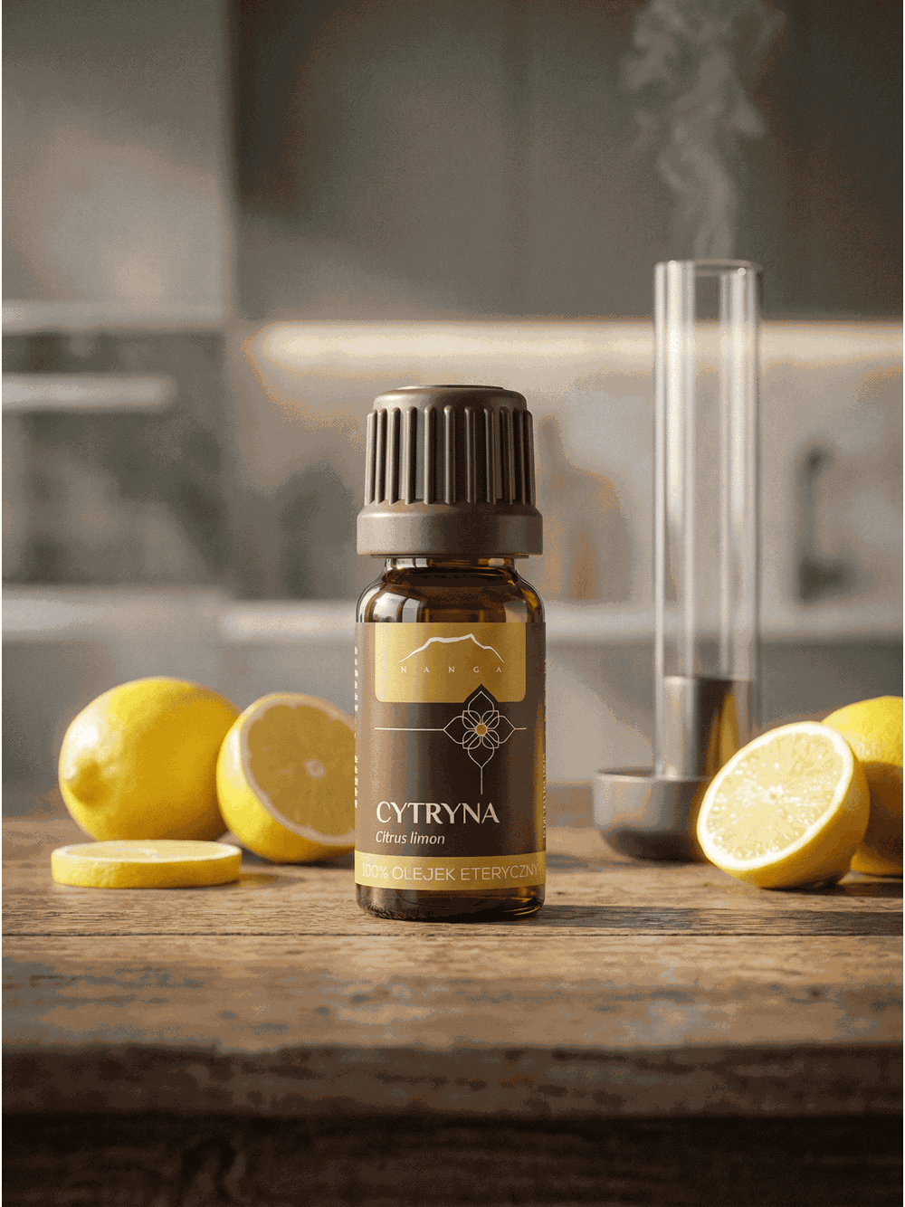 Olejek cytrynowy zimnotłoczony ze skórki 100% eteryczny Nanga