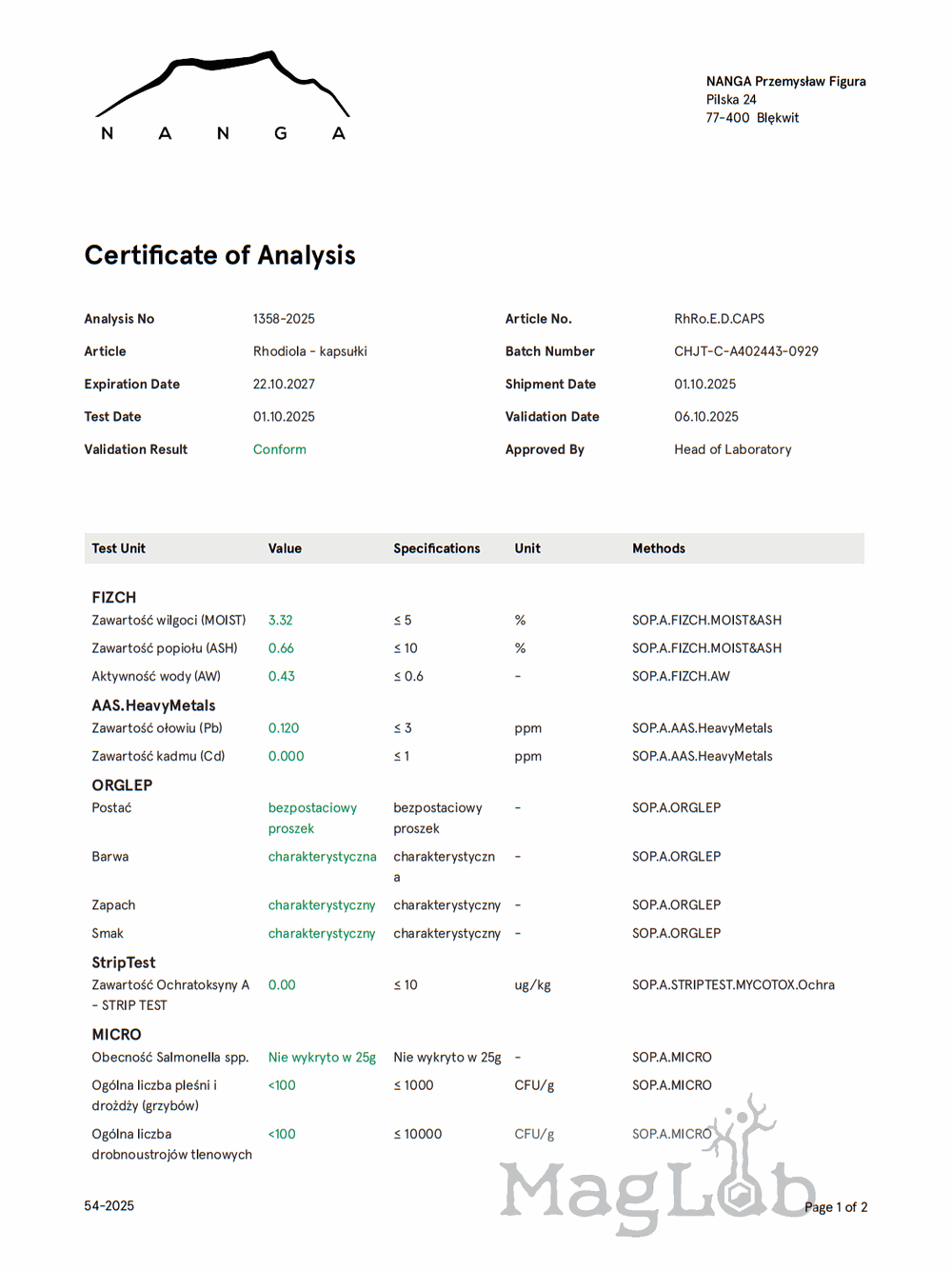Różeniec górski (rhodiola rosea) kapsułki 100 szt x 165 mg