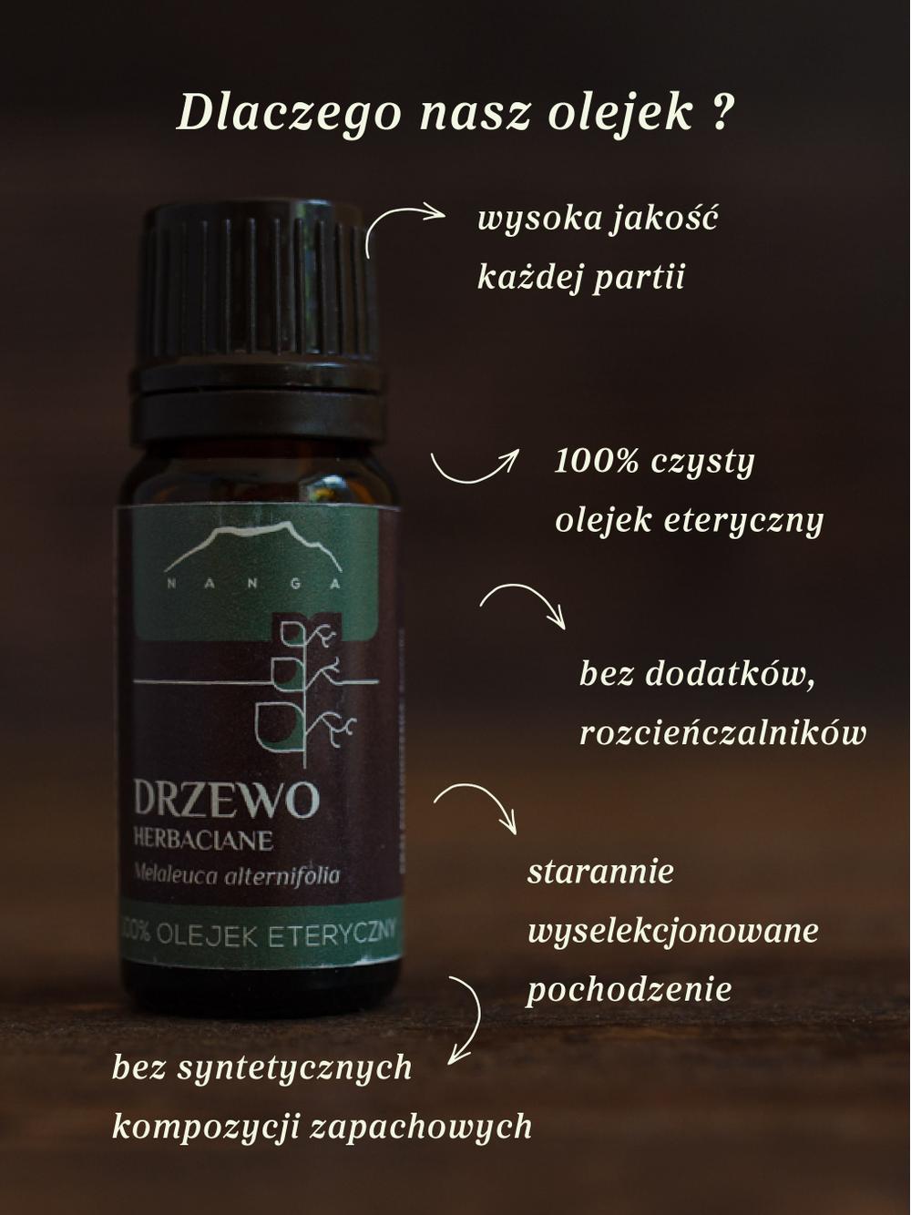 Olejek z drzewa herbacianego 100% eteryczny Nanga