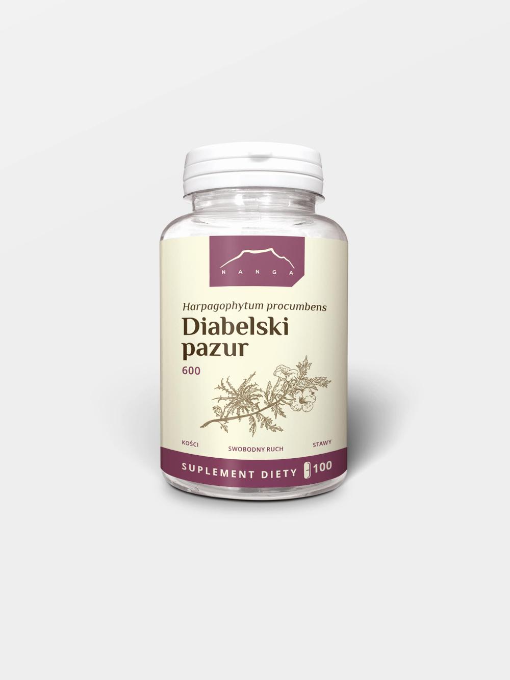 Diabelski pazur 100 kapsułek x 600 mg - czarci pazur