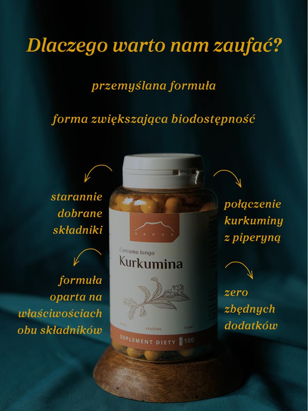 Kurkumina z piperyną ekstrakt 100 kapsułek x 500 mg