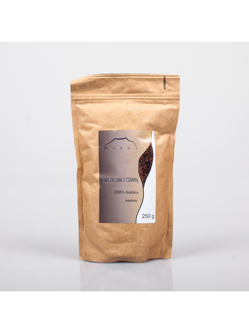 Kawa zielona z czarną 100% Arabica Santos