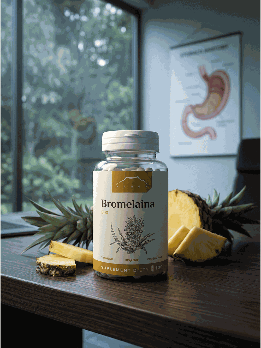Bromelaina 100 kapsułek x 500 mg