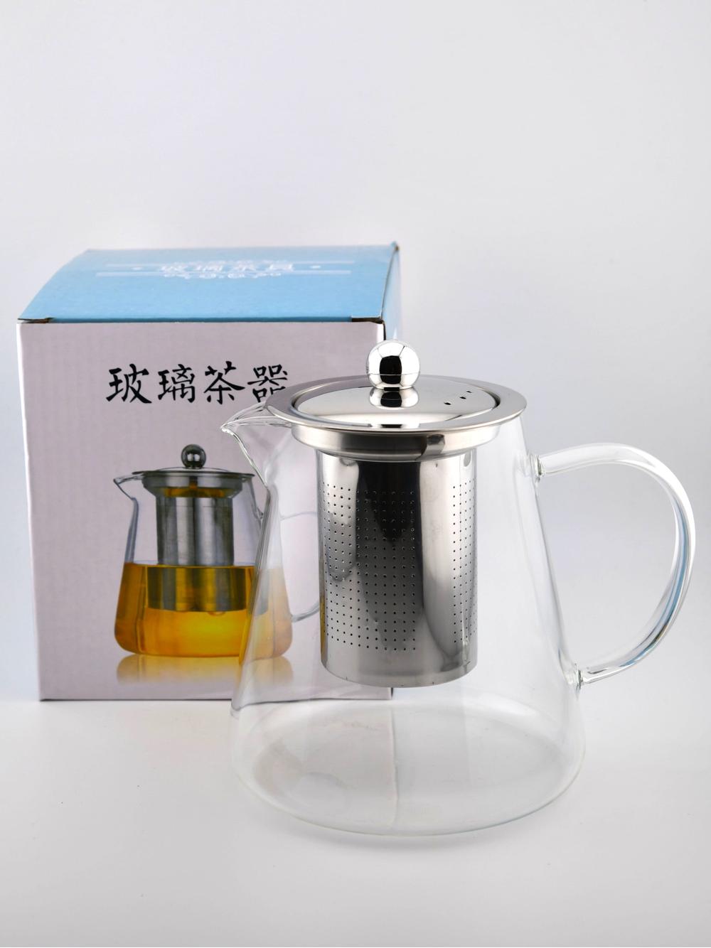 Czajnik szklany z metalowym zaparzaczem 750 ml 889-0406