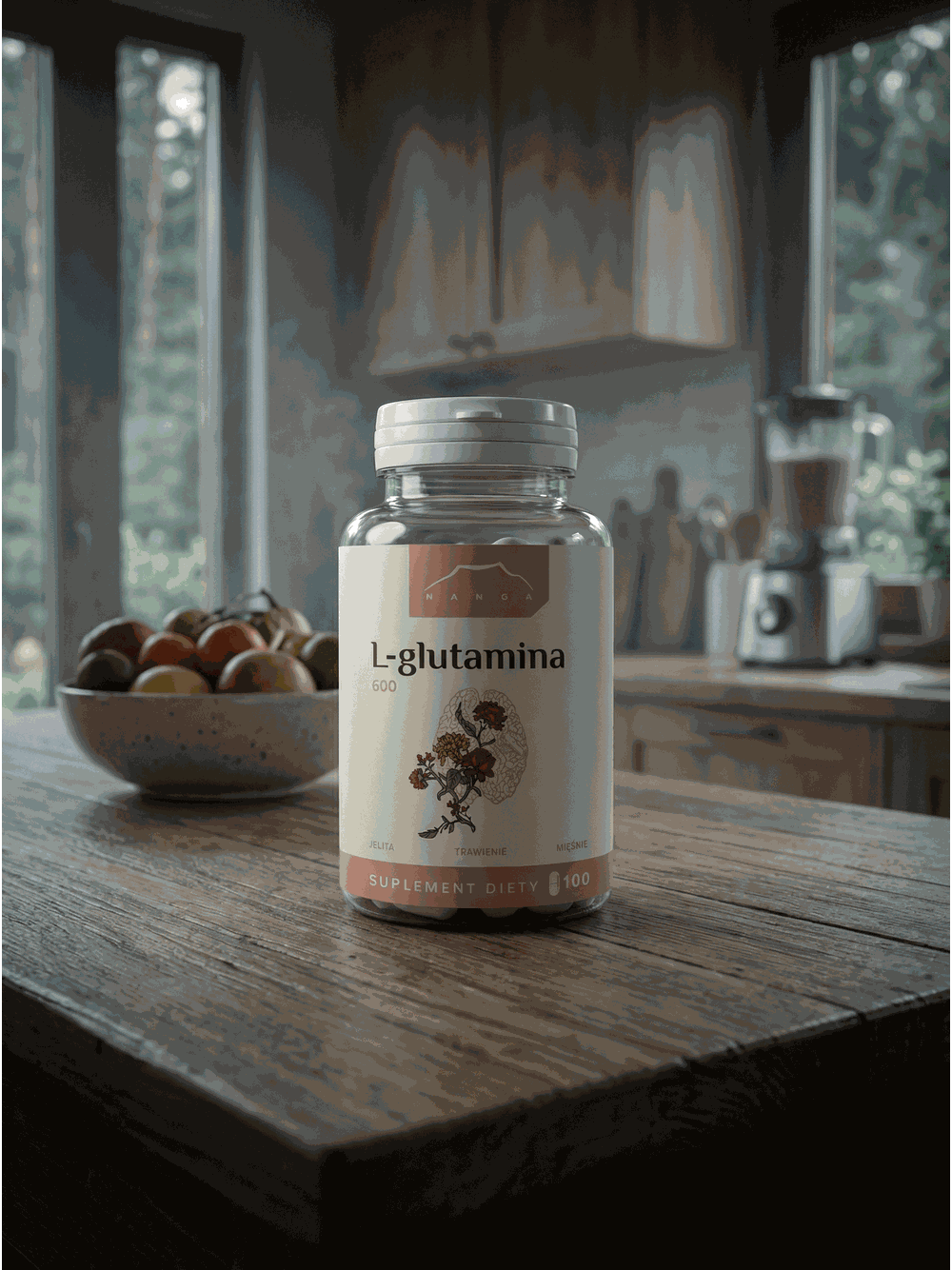 L-Glutamina 100 kapsułek x 600mg