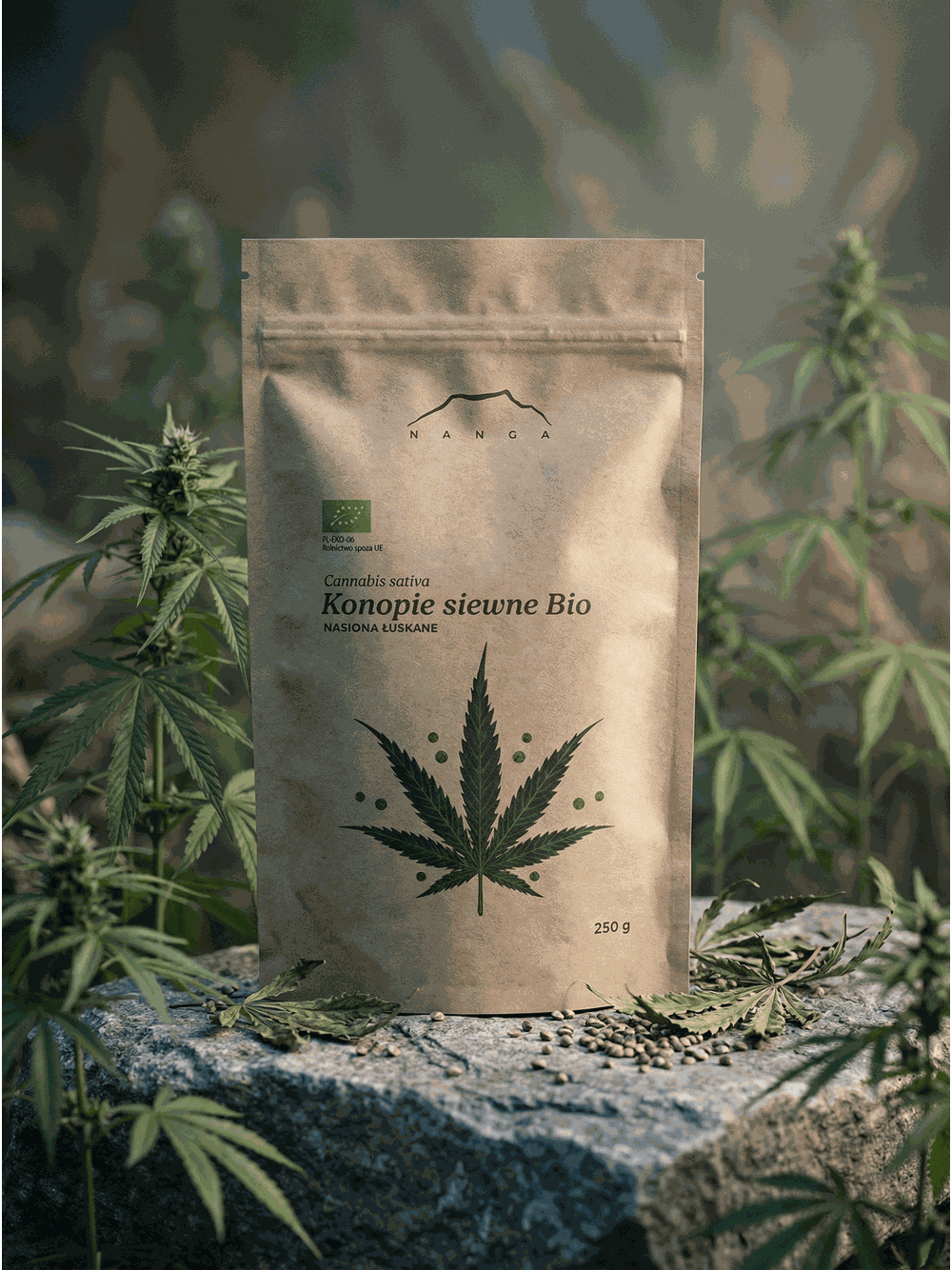 Konopie jadalne Bio nasiona łuskane