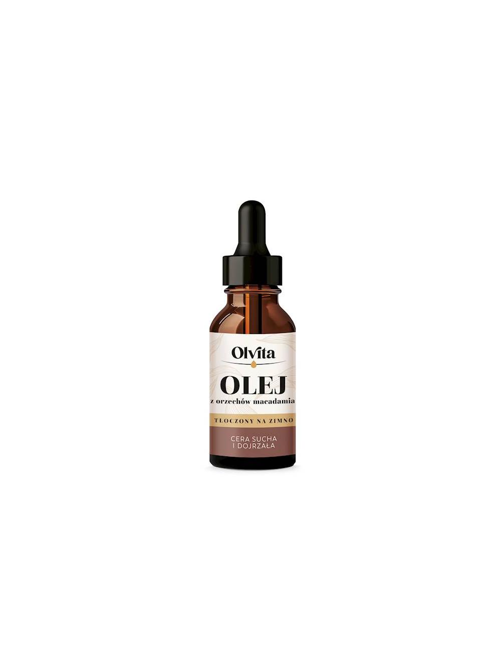 Olej Macadamia kosmetyczny tłoczony na zimno Olvita 30 ml