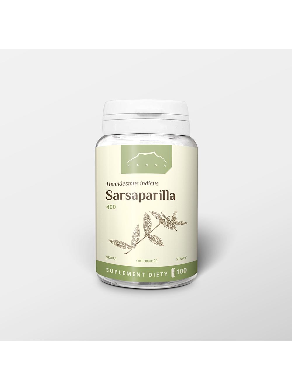 Sarsaparilla 100 kapsułek x 400 mg