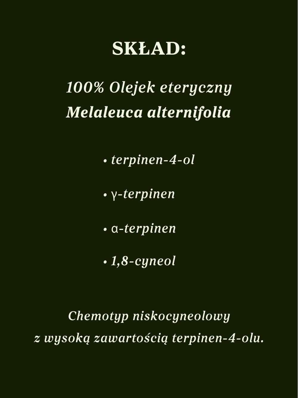 Olejek z drzewa herbacianego 100% eteryczny Nanga
