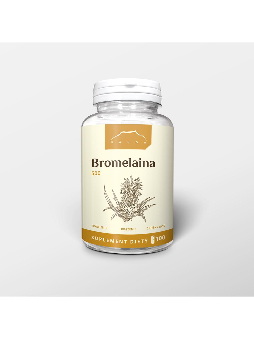 Bromelaina 100 kapsułek x 500 mg