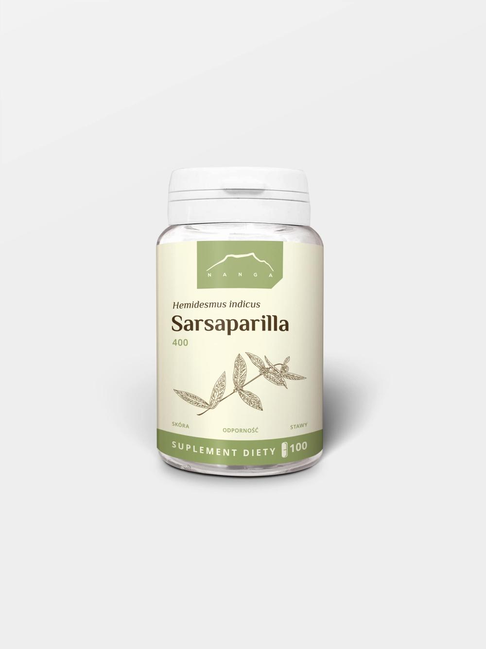 Sarsaparilla 100 kapsułek x 400 mg