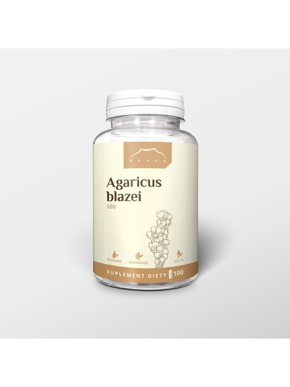 Agaricus blazei ekstrakt 100 kapsułek x  500 mg