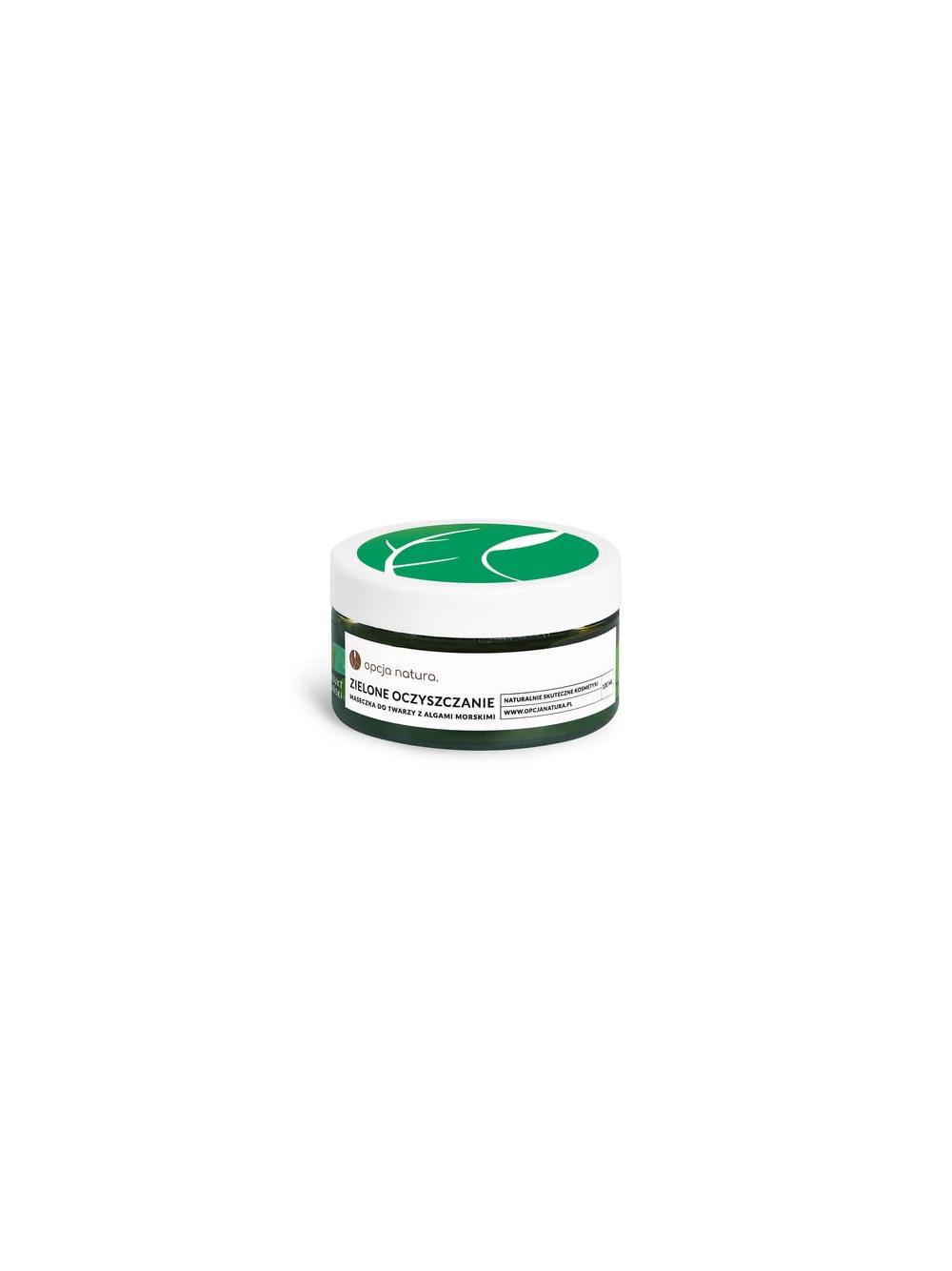 Zielone Oczyszczanie maseczka do twarzy z algami morskimi Opcja Natura 100 ml