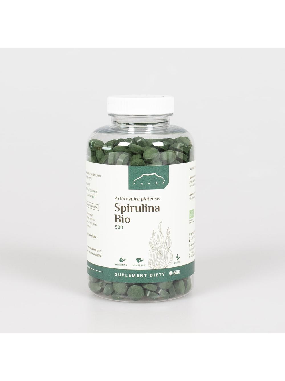 Spirulina Bio w tabletkach 500 mg