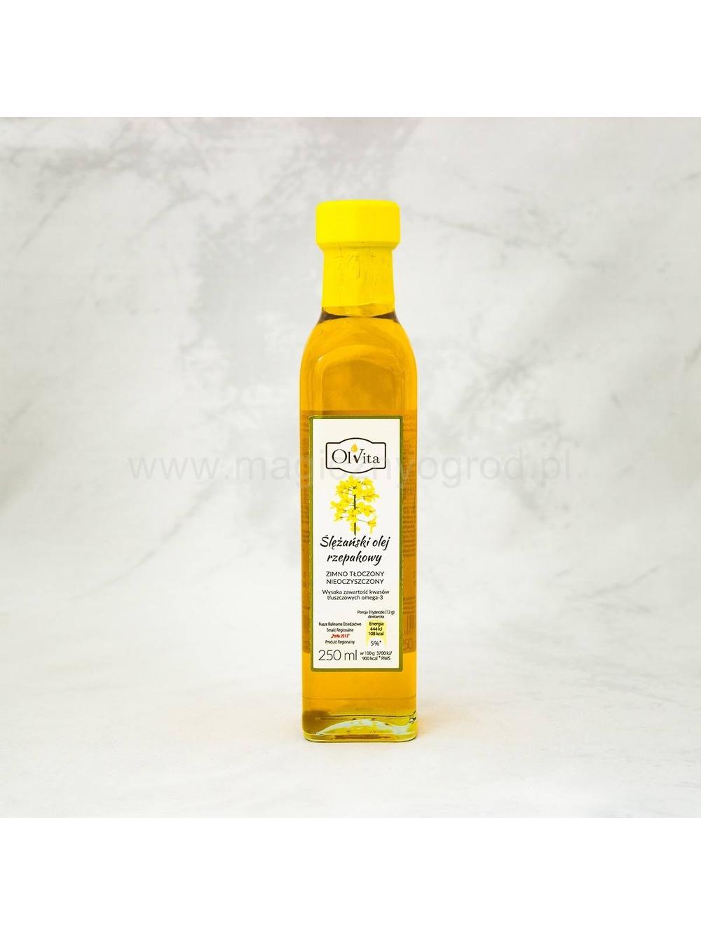 Olej rzepakowy zimnotłoczony Olvita 250ml