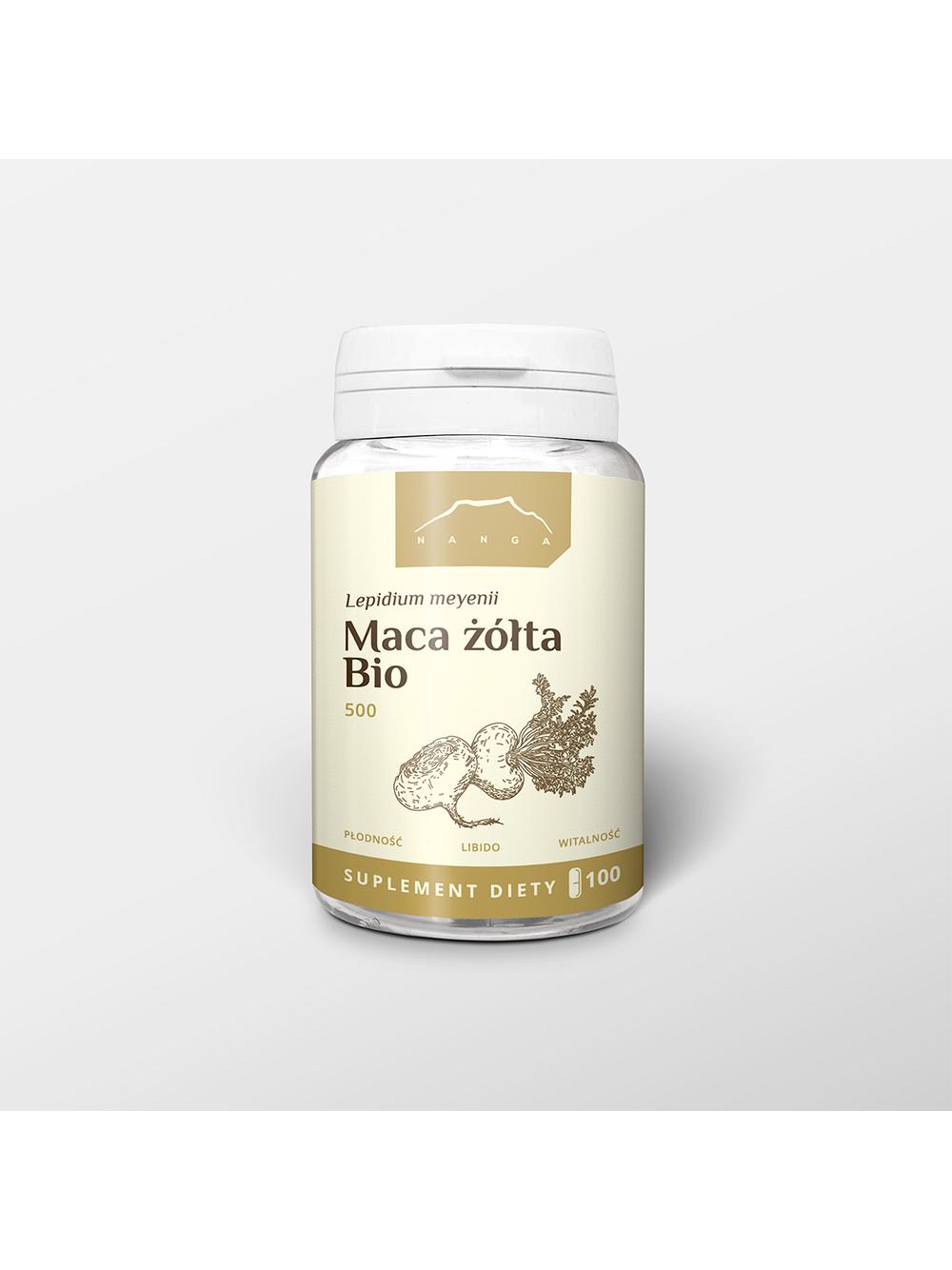 Maca żółta w kapsułkach BIO x500mg
