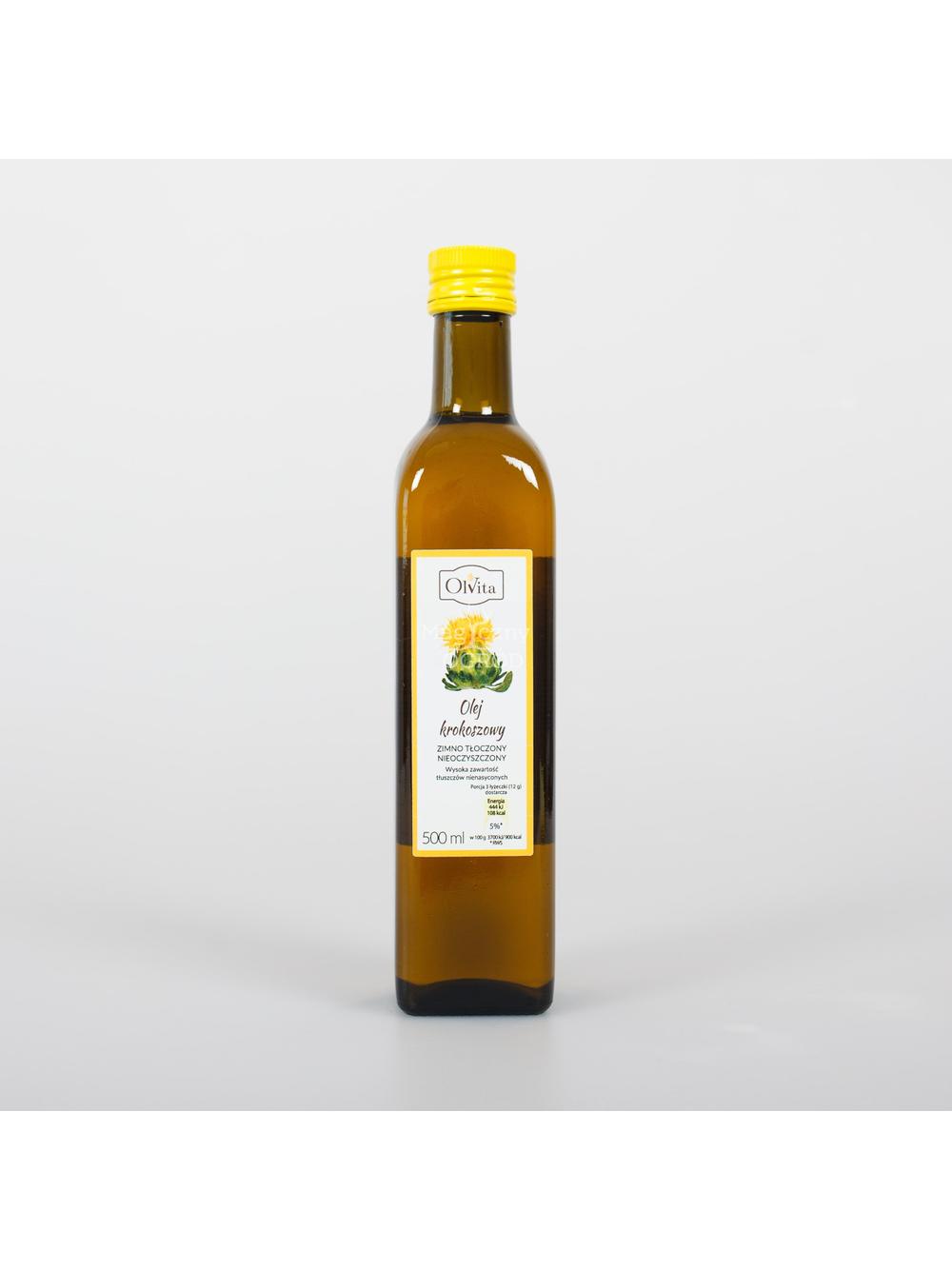 Olej krokoszowy zimnotłoczony Olvita 500 ml