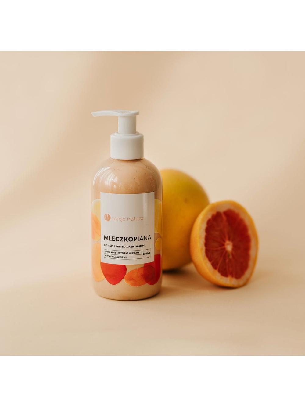 Mleczkopiana do mycia i demakijażu twarzy Opcja Natura 250ml