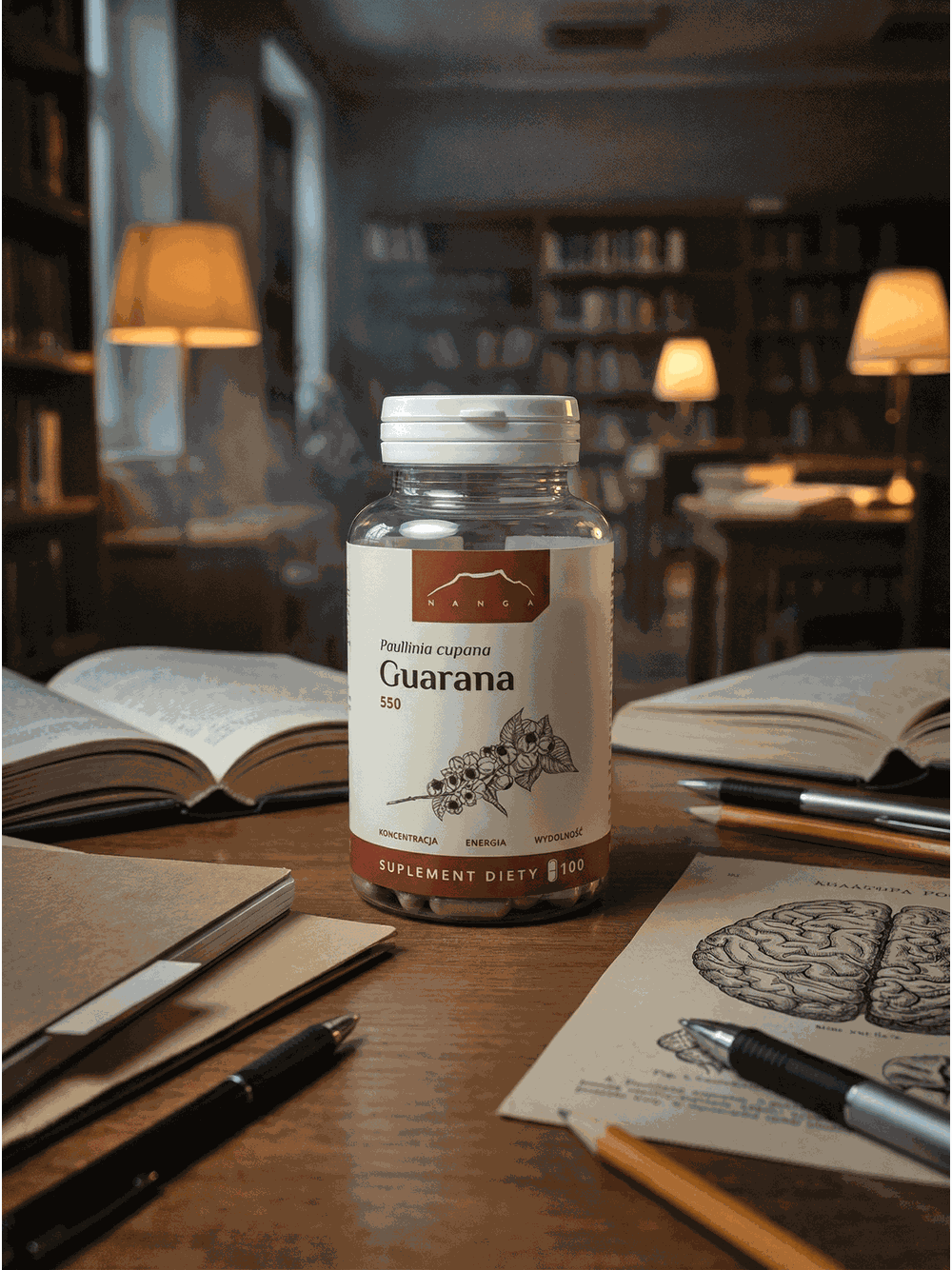 Guarana 22% ekstrakt 100 kapsułek x 550mg