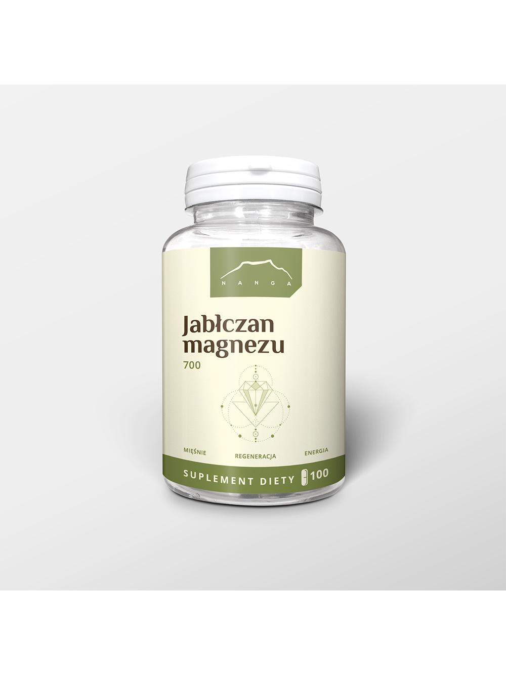 Jabłczan magnezu 100 kapsułek x 700mg
