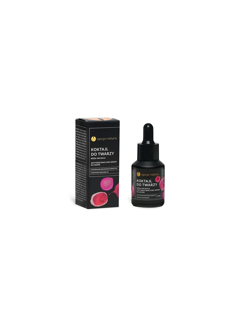 Koktajl do twarzy antyoksydacyjne serum na dzień Opcja Natura 30 ml