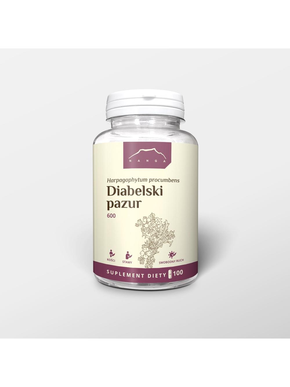 Diabelski pazur 100 kapsułek x 600 mg - czarci pazur