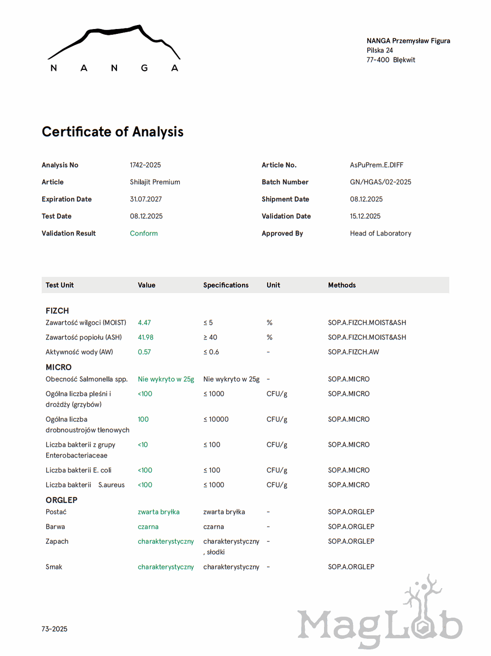 Mumio shilajit himalajskie