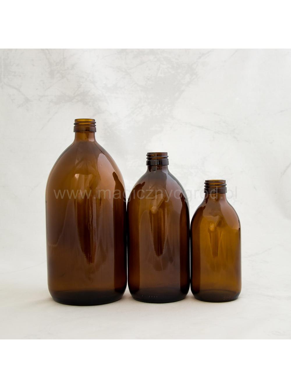 Buteleczka szklana brązowa 250ml - 1000ml gwint 28mm