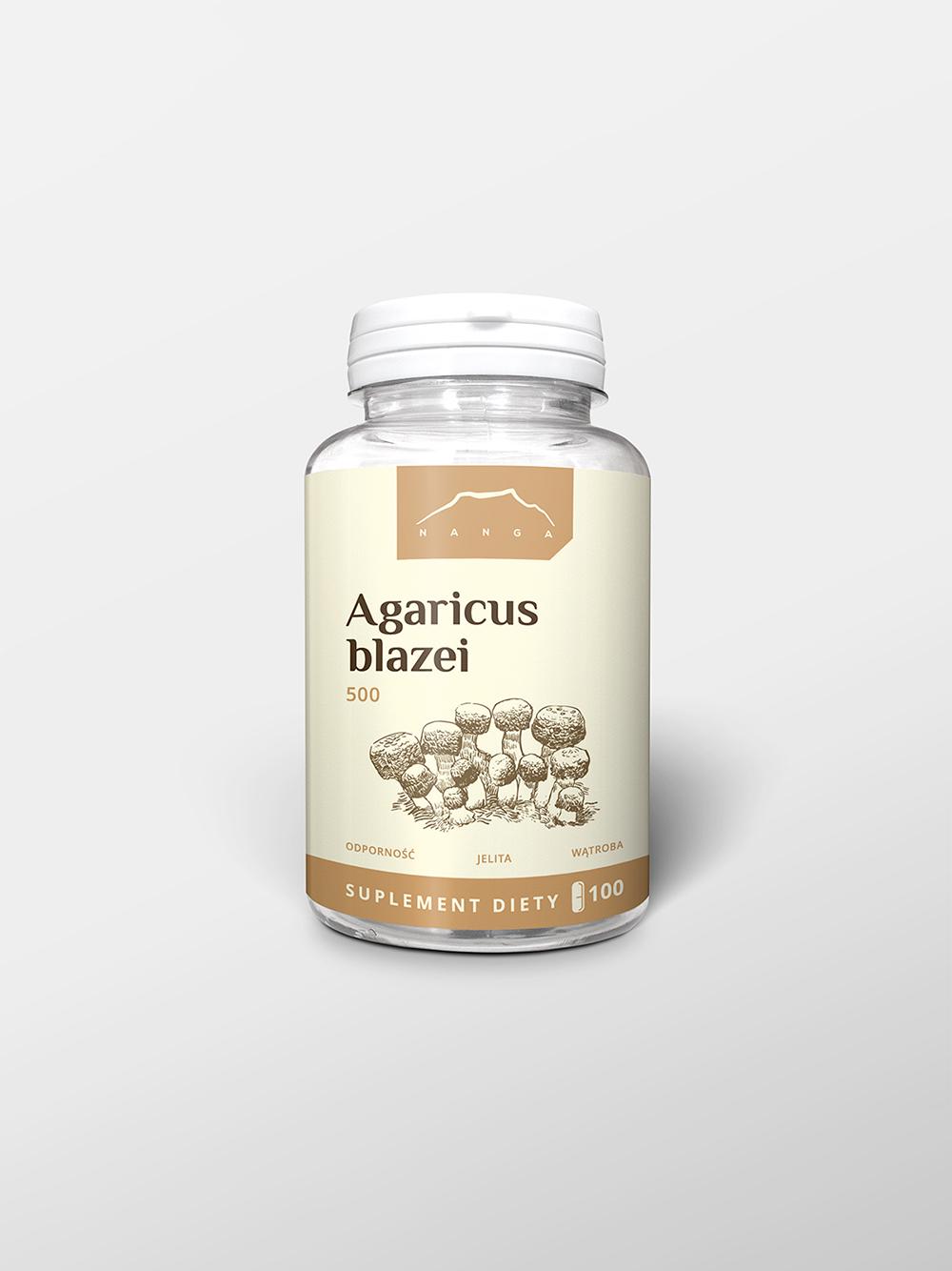 Agaricus blazei ekstrakt 100 kapsułek x  500 mg