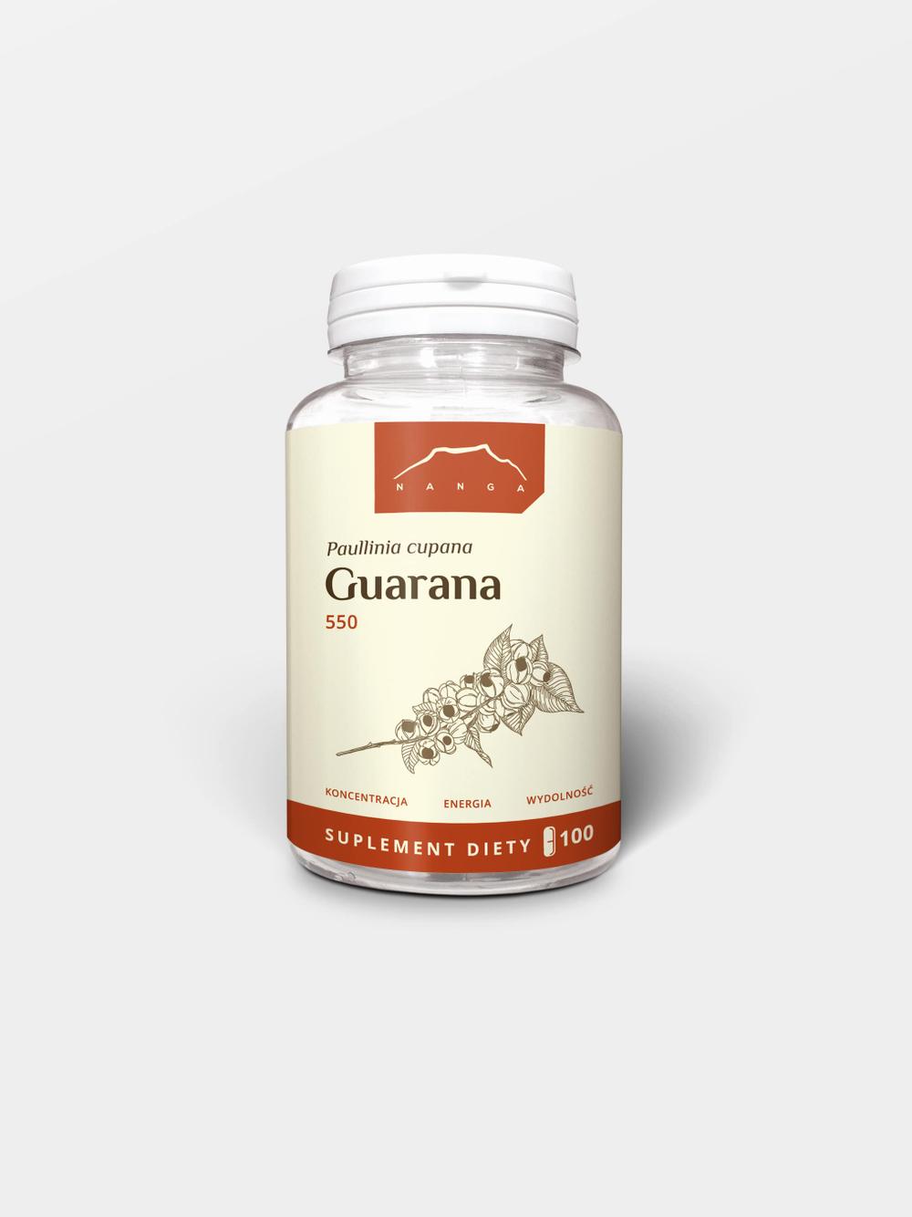 Guarana 22% ekstrakt 100 kapsułek x 550mg