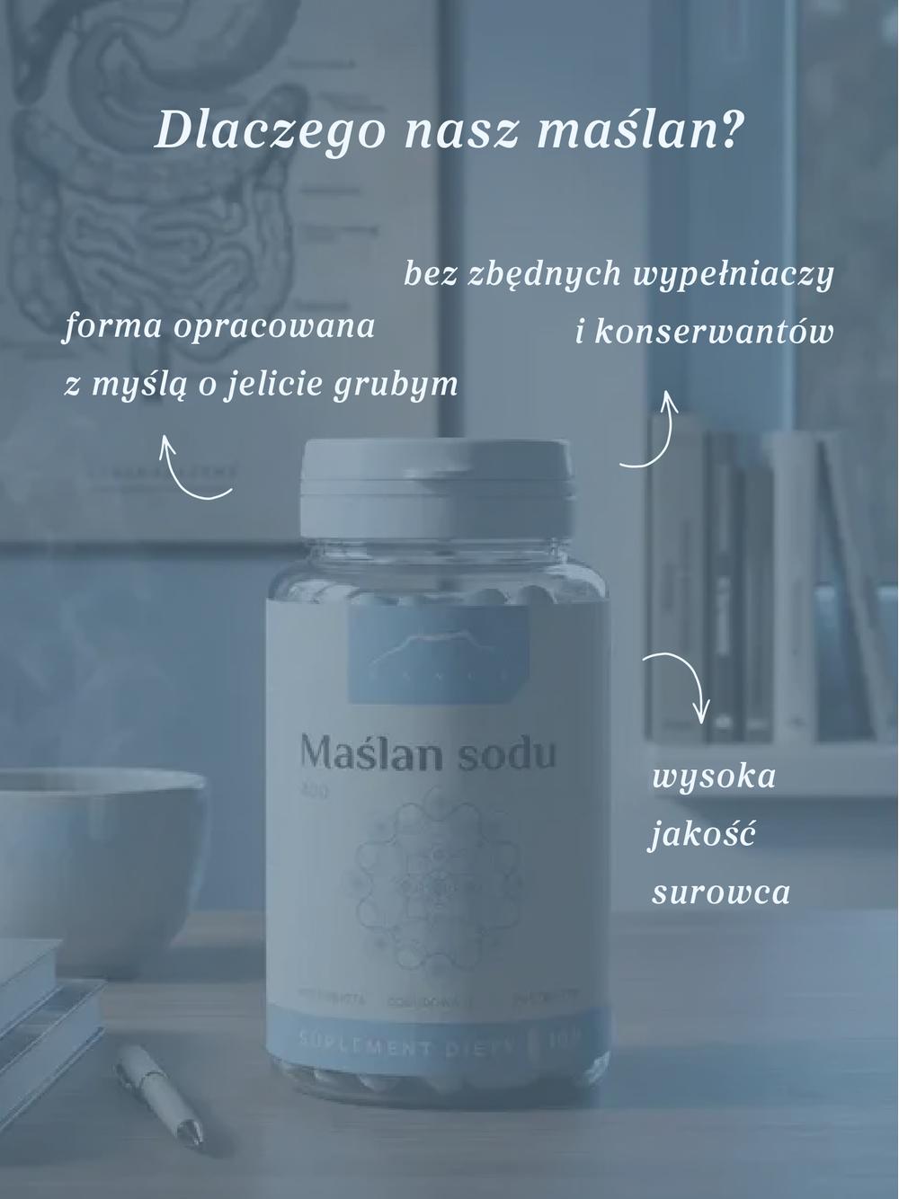 Maślan sodu 100  kapsułek x 400 mg