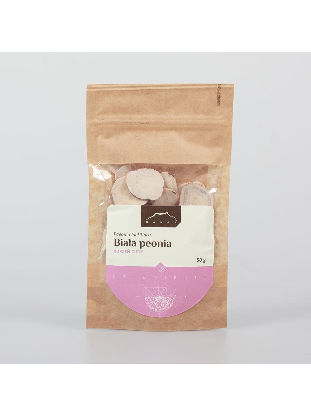 Biała peonia