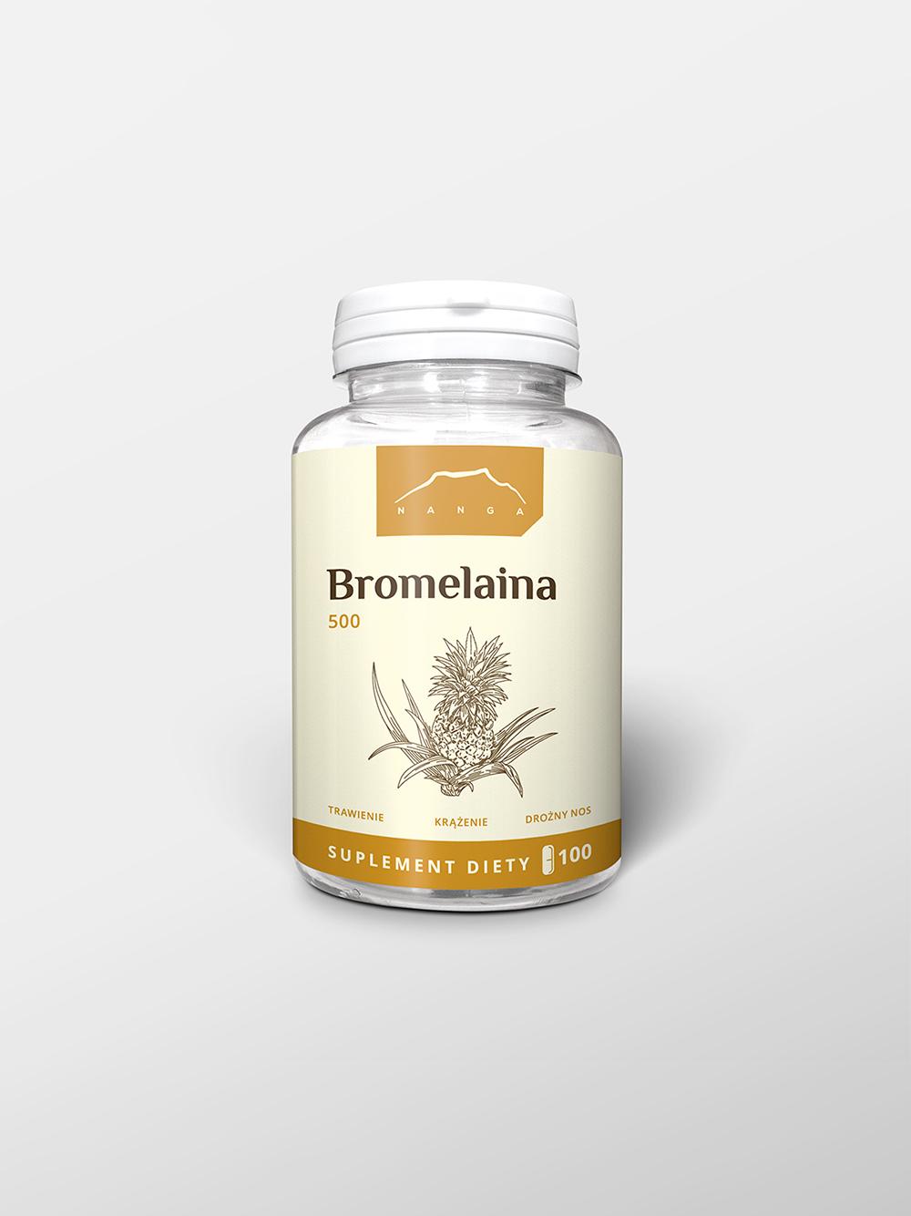 Bromelaina 100 kapsułek x 500 mg